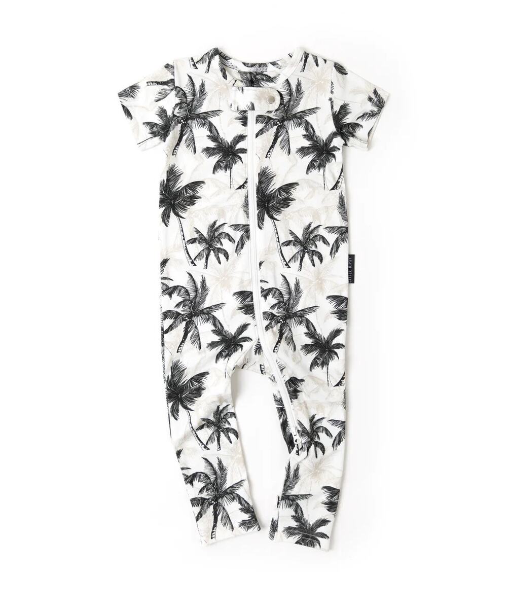 Little Bipsy Bamboo Palm Pajamas Romper Size 18-24 Months Baby Breez